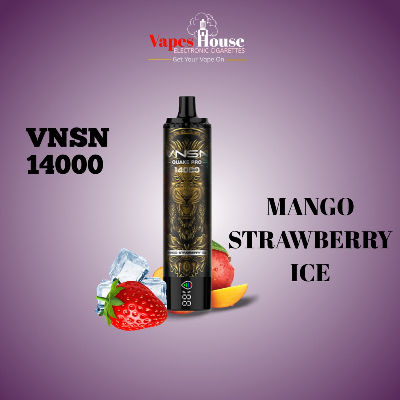 VNSN Quake Pro 14000 Puffs Mango Strawberry Ice