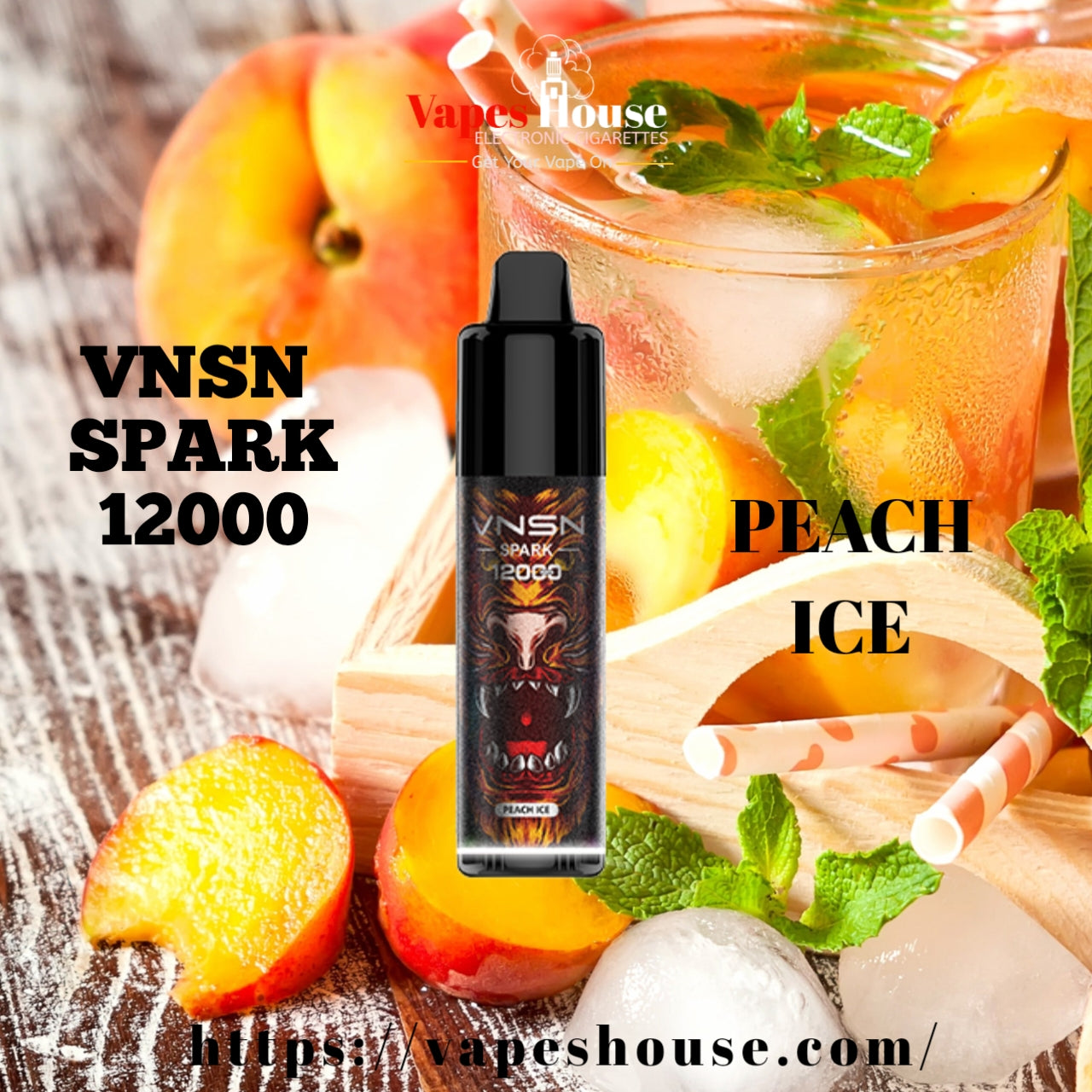 VNSN SPARK 12000 PEACH ICE