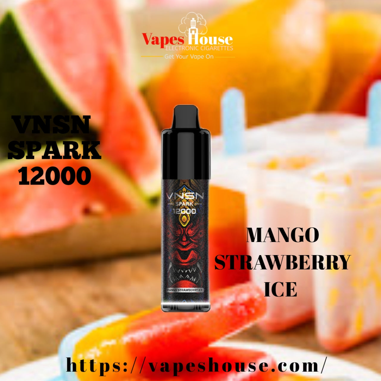 VNSN SPARK 12000 MANGO STRAWBERRY ICE