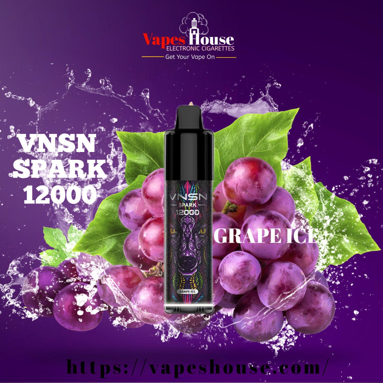 VNSN SPARK 12000 GRAPE ICE