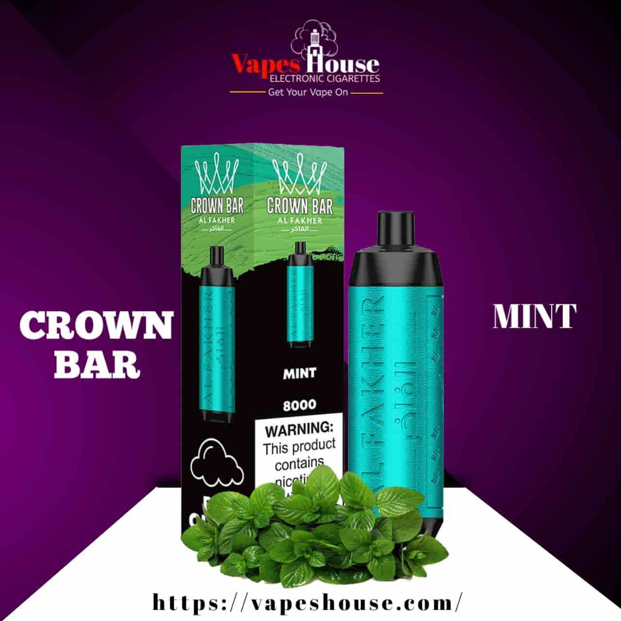 CROWN BAR (8000) MINT DISPOSABLE VAPE