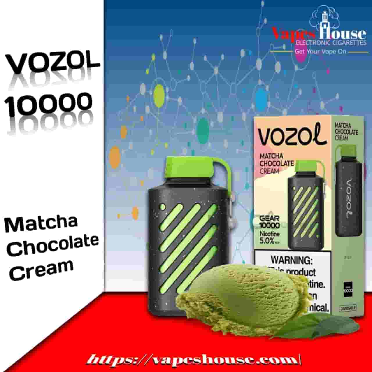 Vozol Gear Matcha Chocolate Cream 10000 Puffs