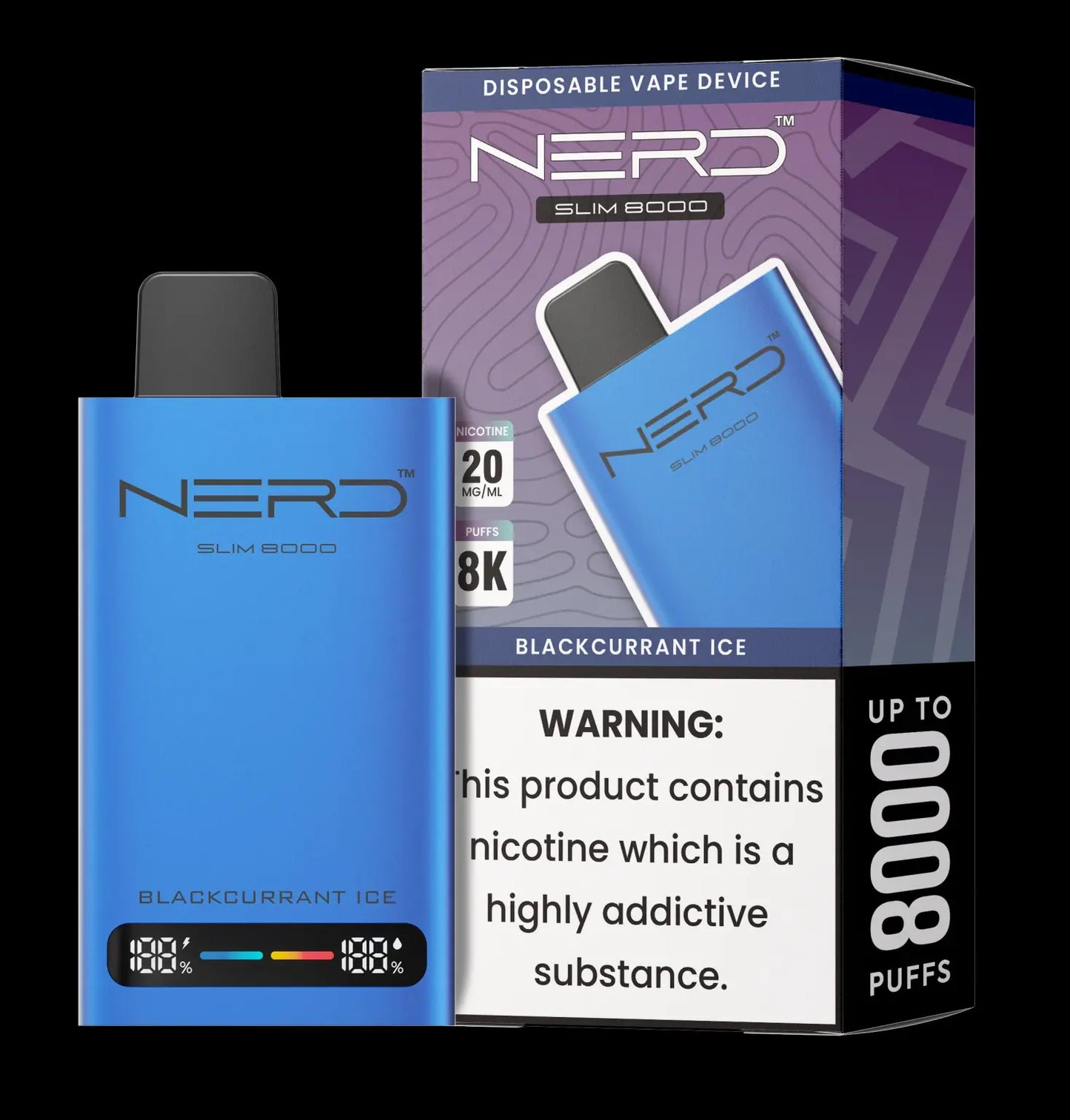 Nerd Slim 8000 Puffs Disposable Vape in Dubai & Abu Dhabi UAE