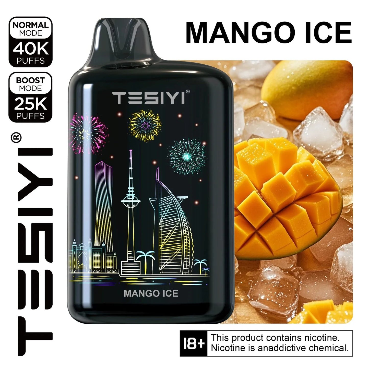 TESIYI ULTRA MAX 40000 Puffs Disposable Vape 50MG In Dubai UAE