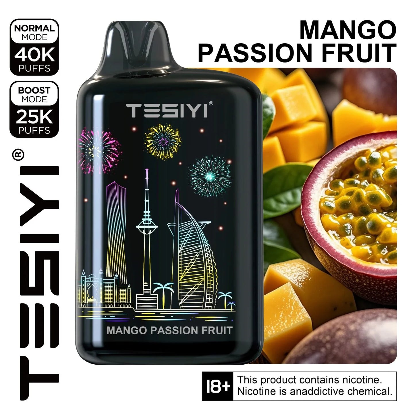 TESIYI ULTRA MAX 40000 Puffs Disposable Vape 50MG In Dubai UAE