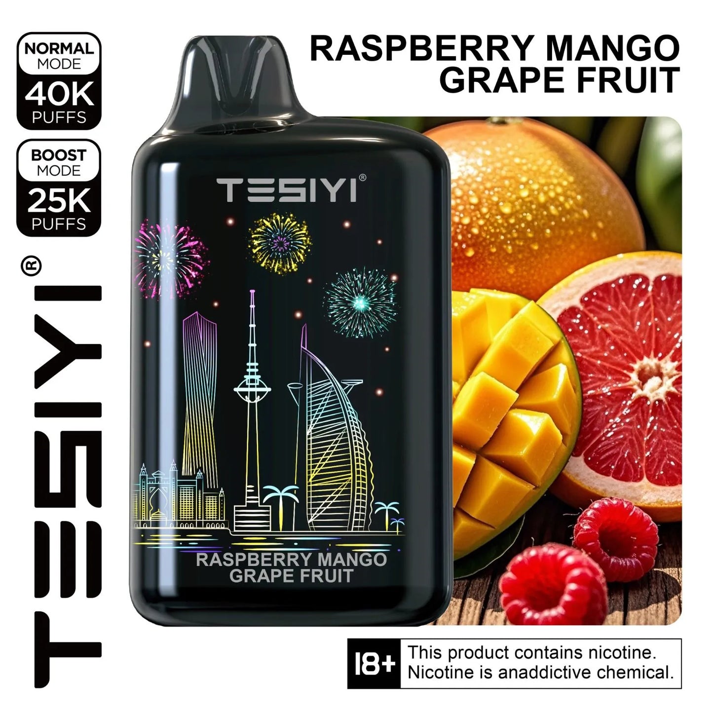 TESIYI ULTRA MAX 40000 Puffs Disposable Vape 50MG In Dubai UAE