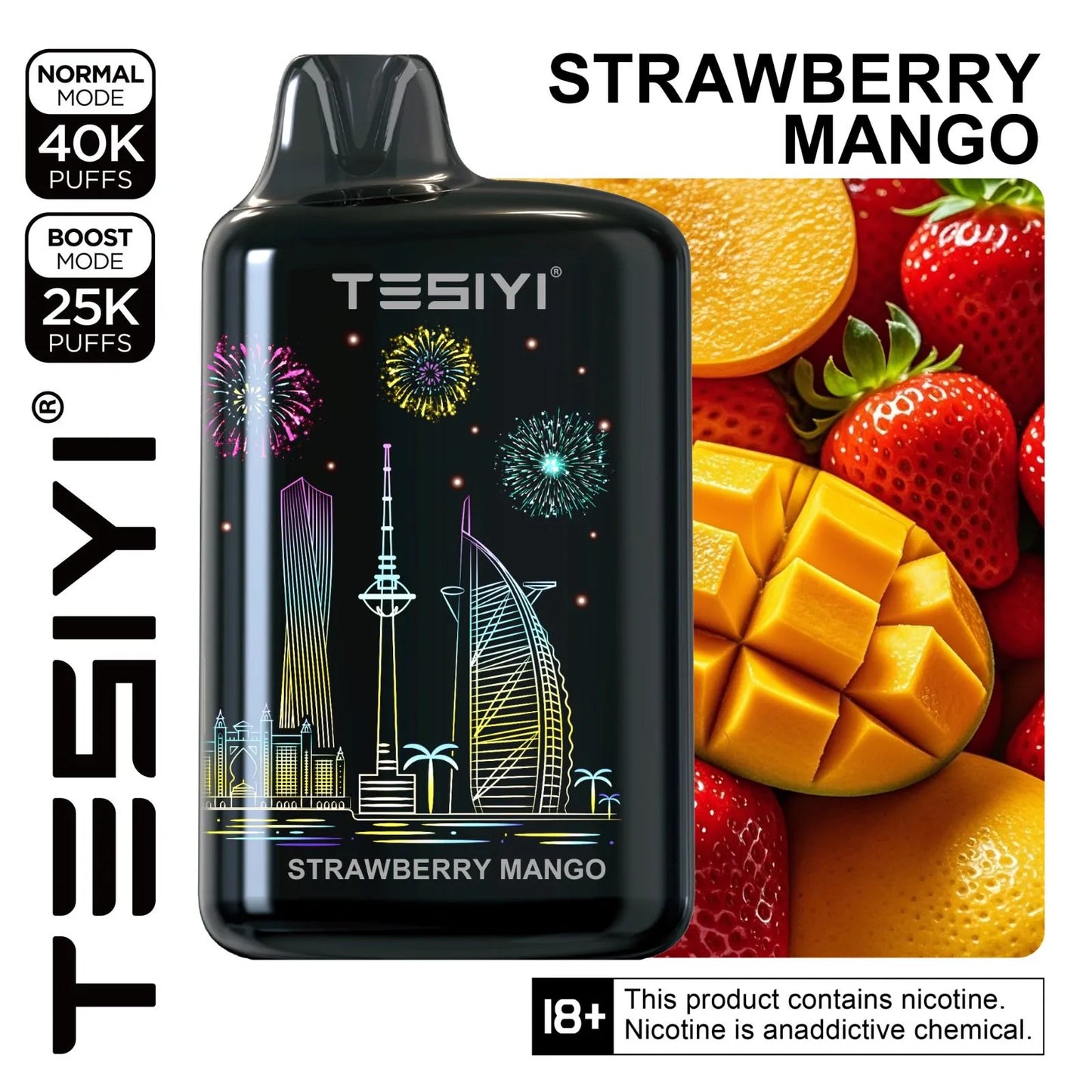 TESIYI ULTRA MAX 40000 Puffs Disposable Vape 50MG In Dubai UAE