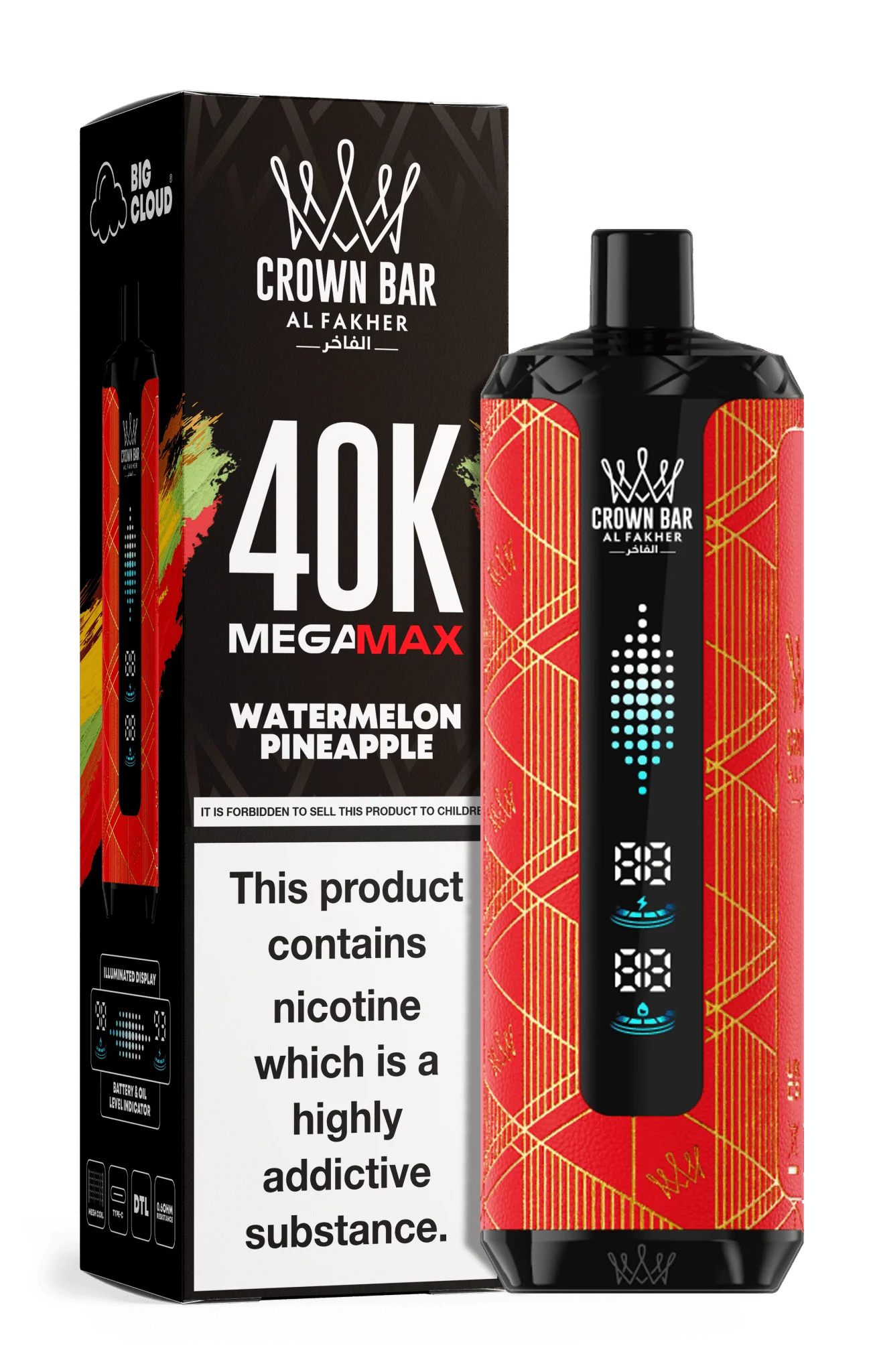 Al Fakher Crown Bar Mega Max 40K Puffs Disposable Vape in UAE