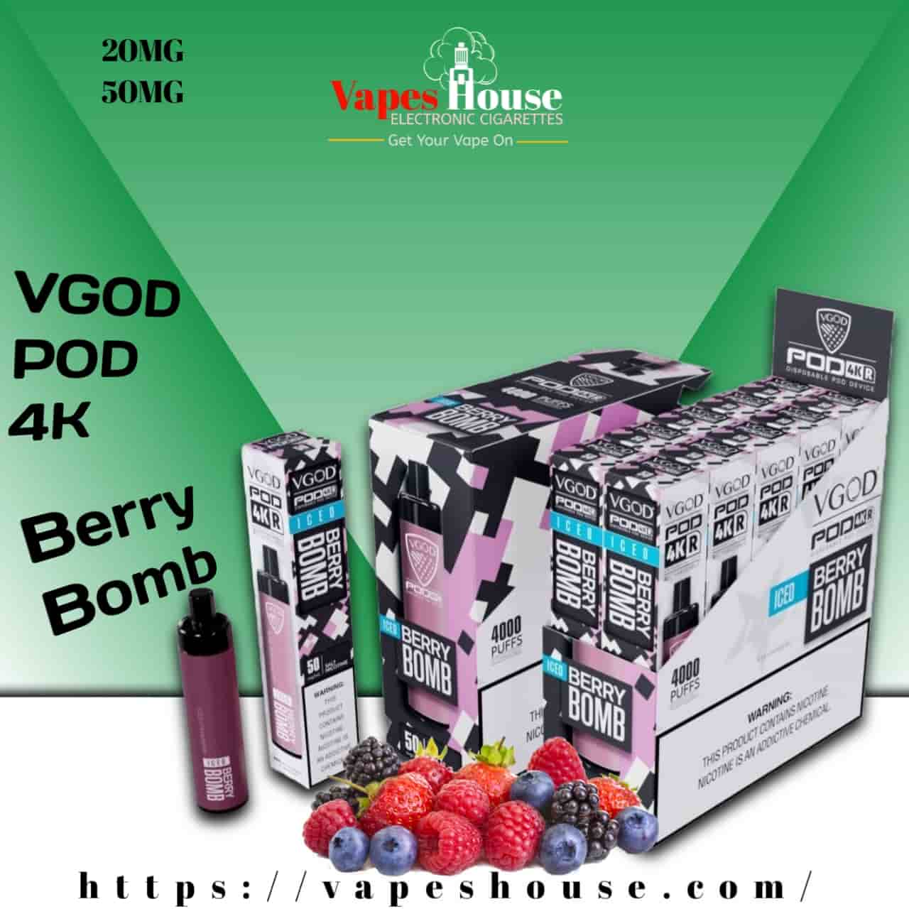VGOD POD 4K BERRY BOMB DISPOSABLE VAPE