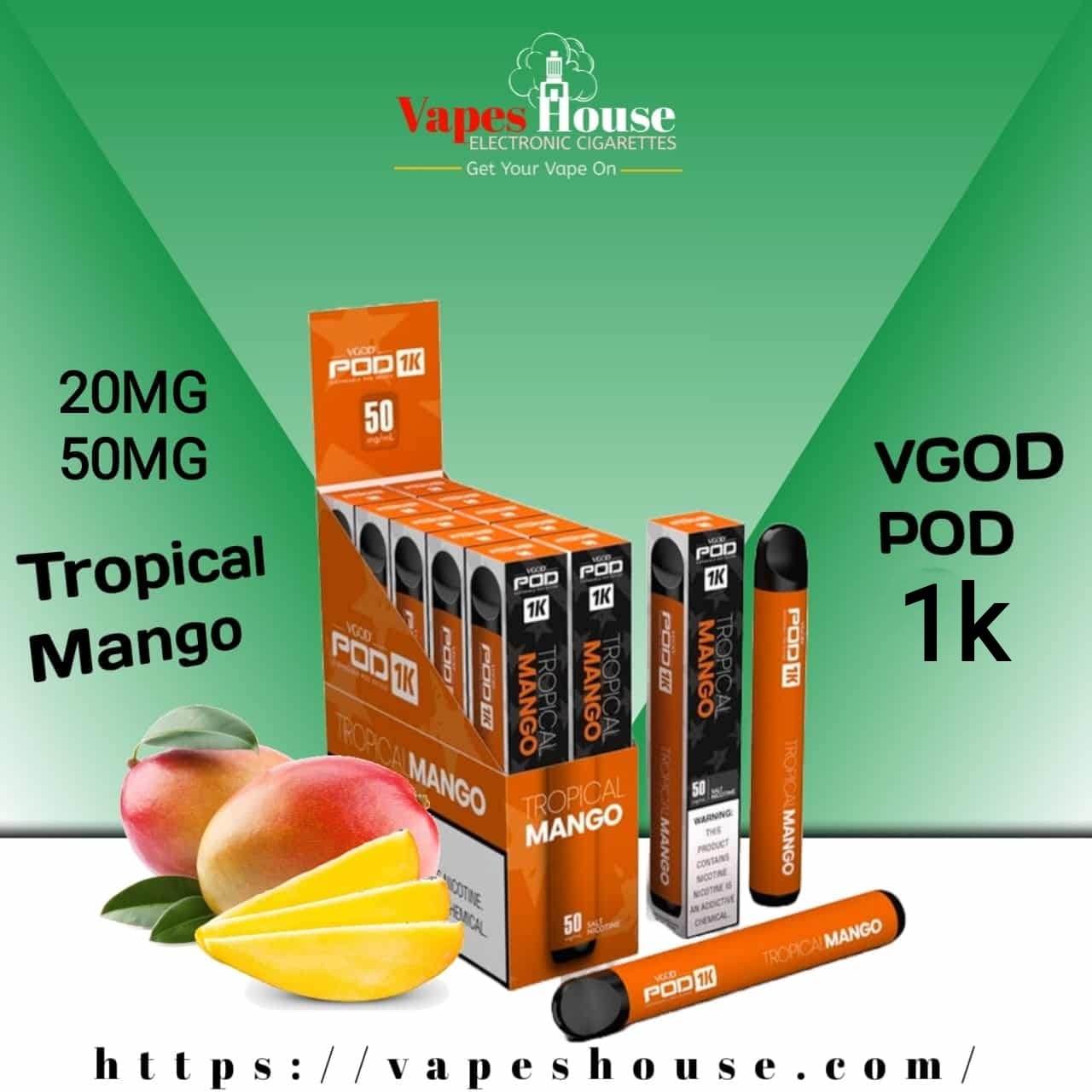 vgod pod 1k tropical mango