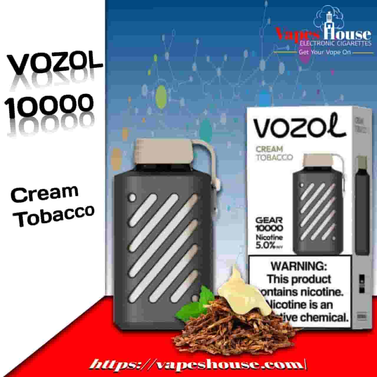 Vozol Gear Cream Tobacco 10000 Puffs Vapes House Vozol Gear Cream Tobacco 10000 Puffs Vapes House