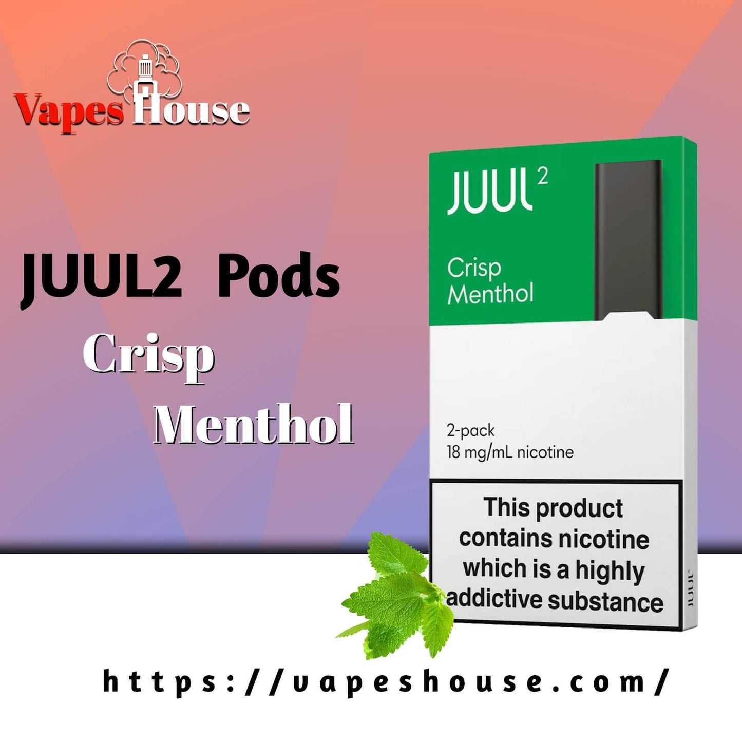 juul 2 pod crisp menthol 18%