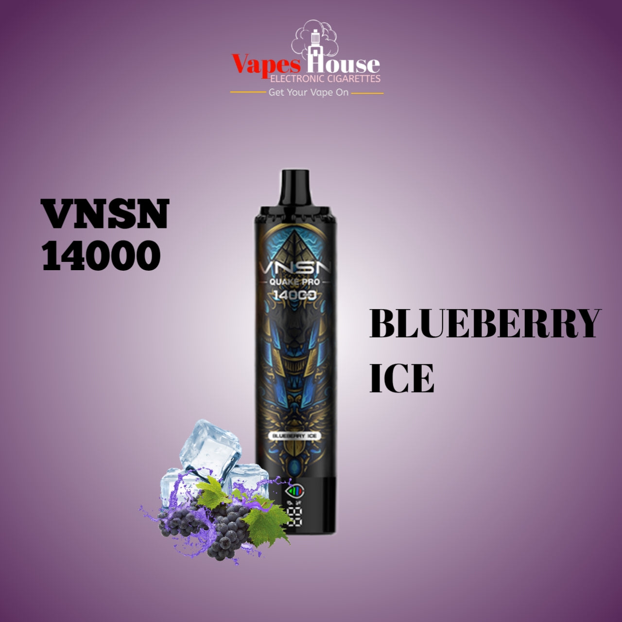 VNSN Quake Pro 14000 Blueberry Ice