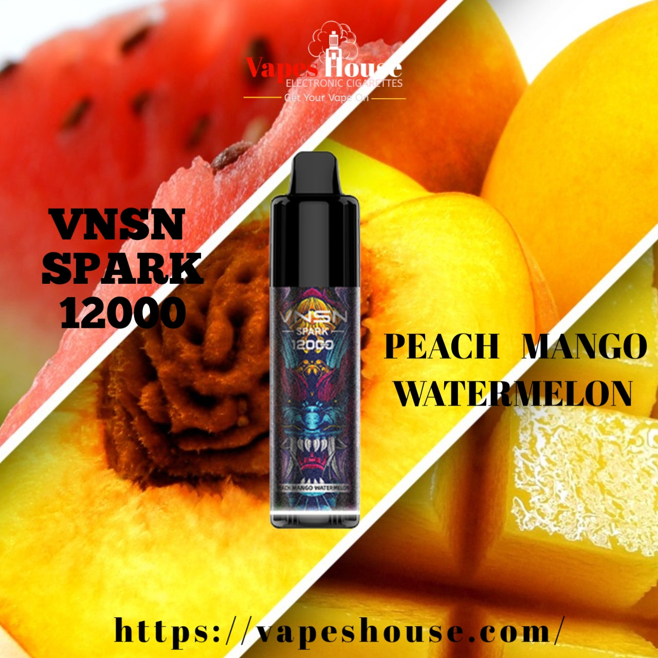 VNSN SPARK 12000 PEACH MANGO WATERMELON