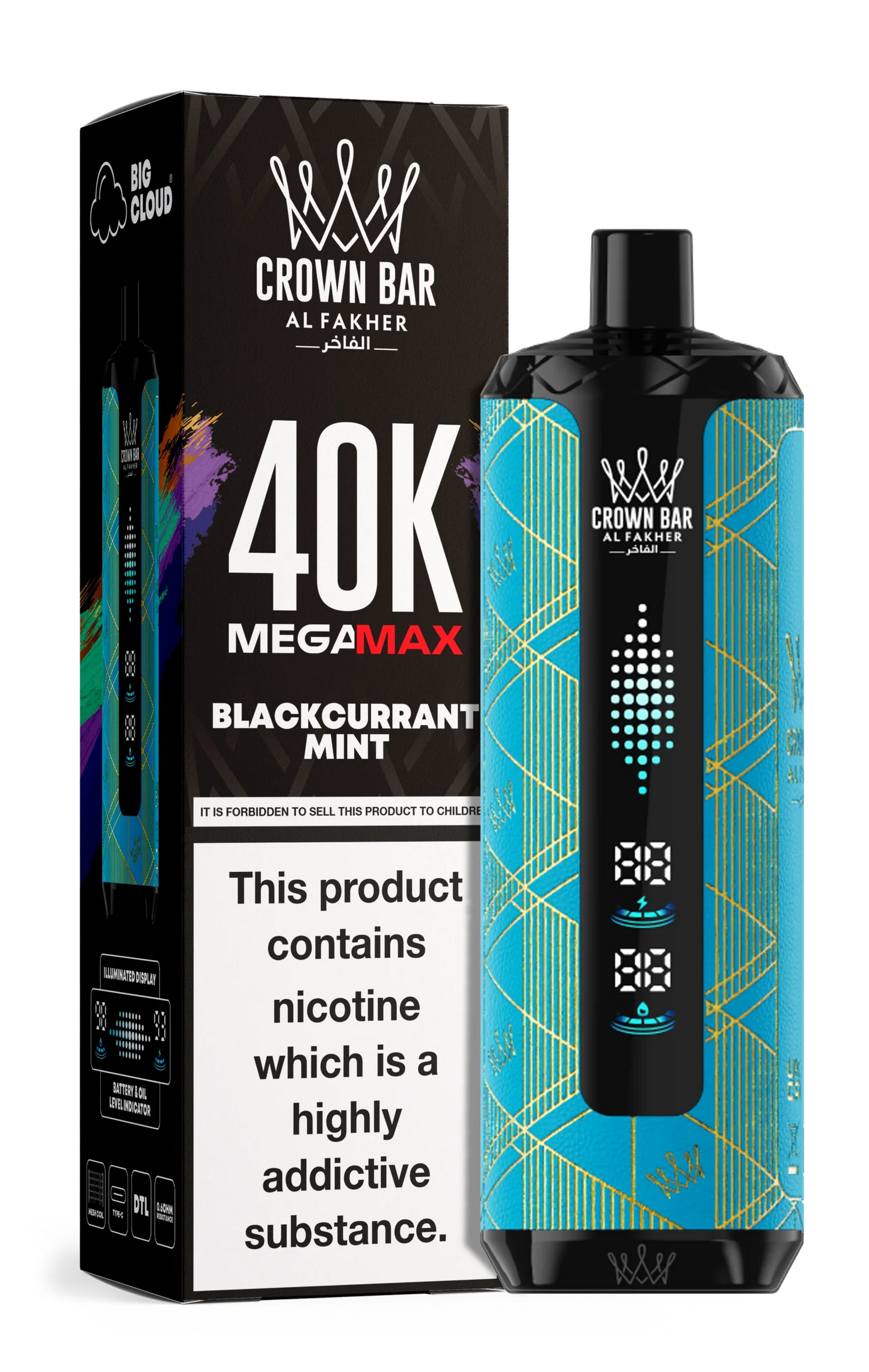 Al Fakher Crown Bar Mega Max 40K Puffs Disposable Vape in UAE