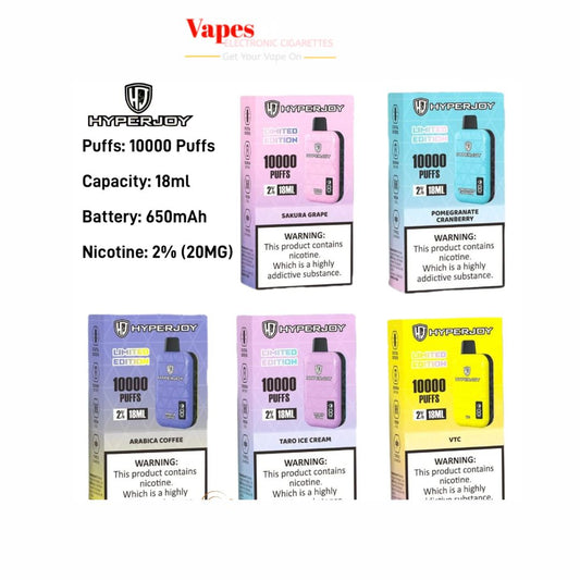 HYPERJOY Limited Edition 10000 Puffs Disposable Vape In Dubai UAE