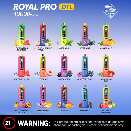 Tugboat Royal Pro Dtl 40000 Puffs Disposable in Dubai,UAE