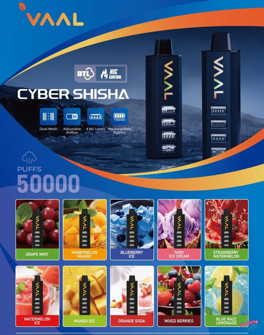 VAAL Cyber Shisha 50000 Puffs Disposable Vape In Dubai UAE