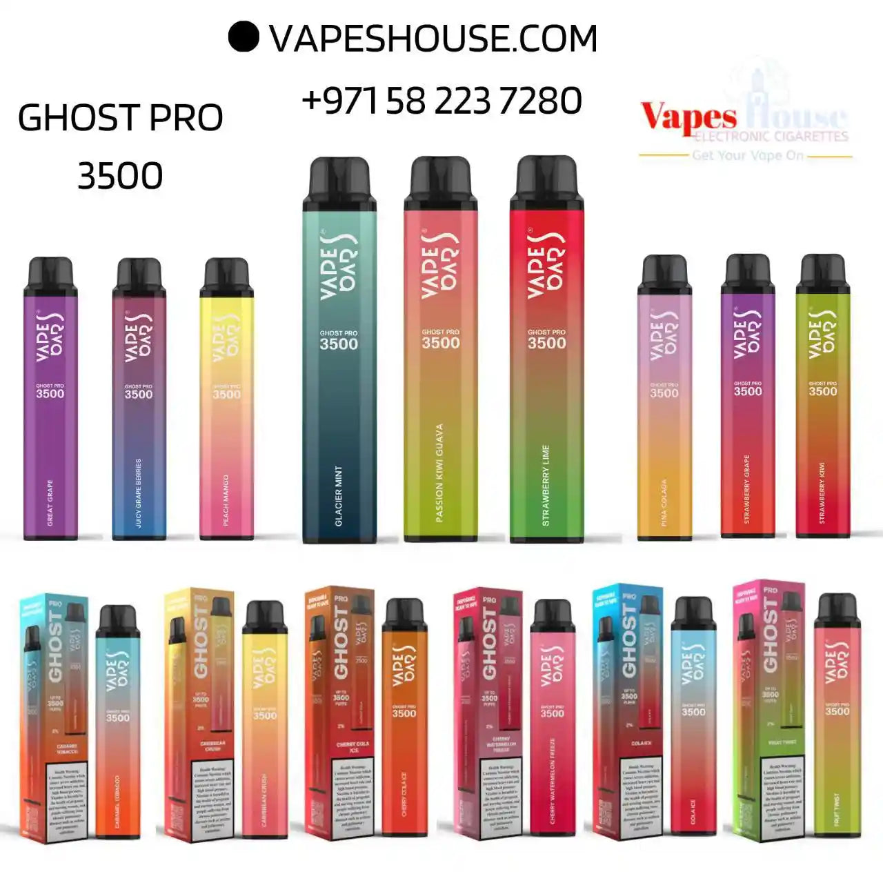 Vapes Bars Ghost Pro 3500