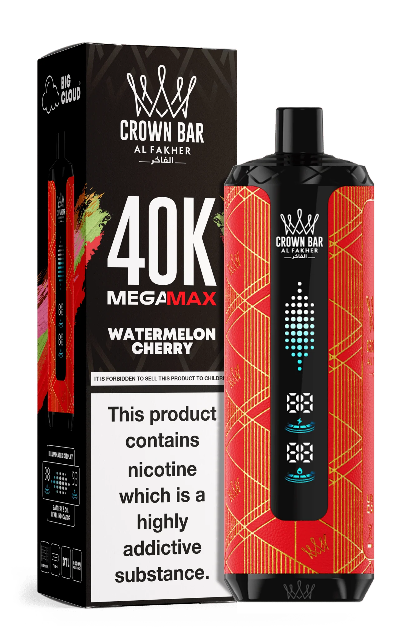 Al Fakher Crown Bar Mega Max 40K Puffs Disposable Vape in UAE