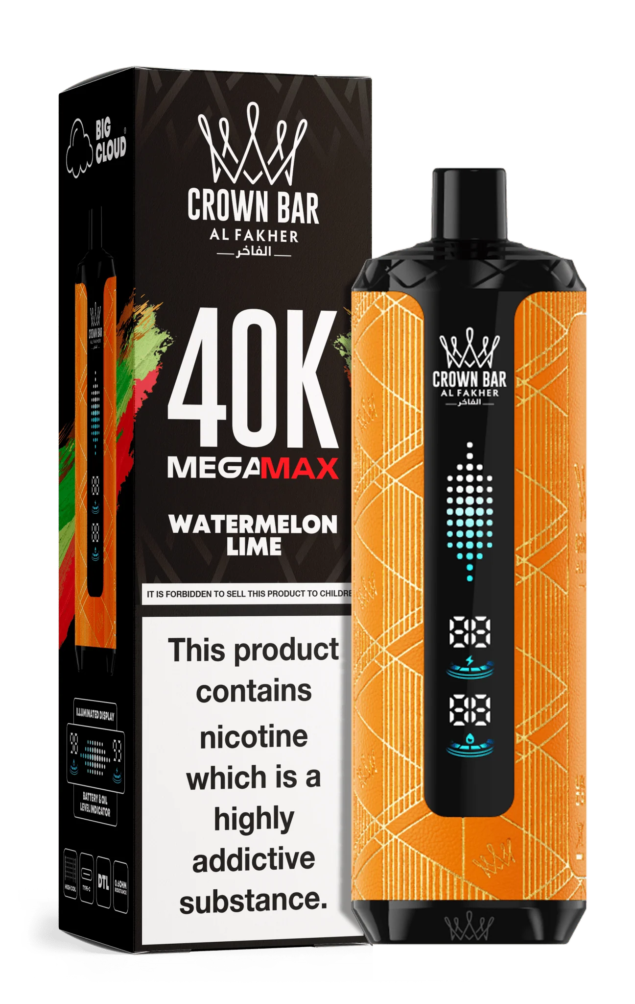 Al Fakher Crown Bar Mega Max 40K Puffs Disposable Vape in UAE