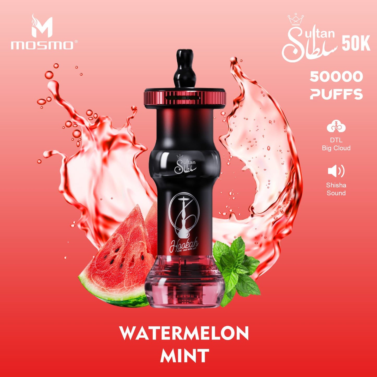 Mosmo Sultan 50k Puffs DTL E-hookah Dispoable Vape Kit In UAE