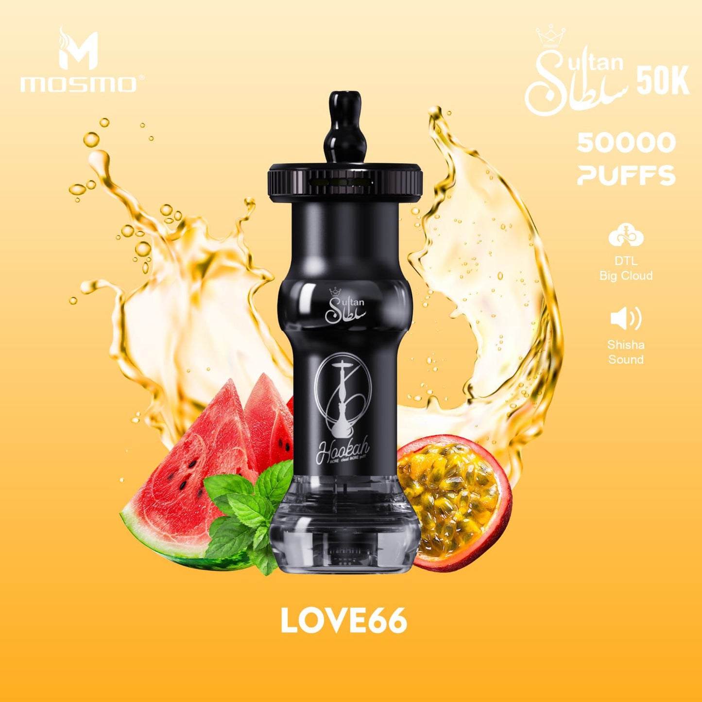 Mosmo Sultan 50k Puffs DTL E-hookah Dispoable Vape Kit In UAE