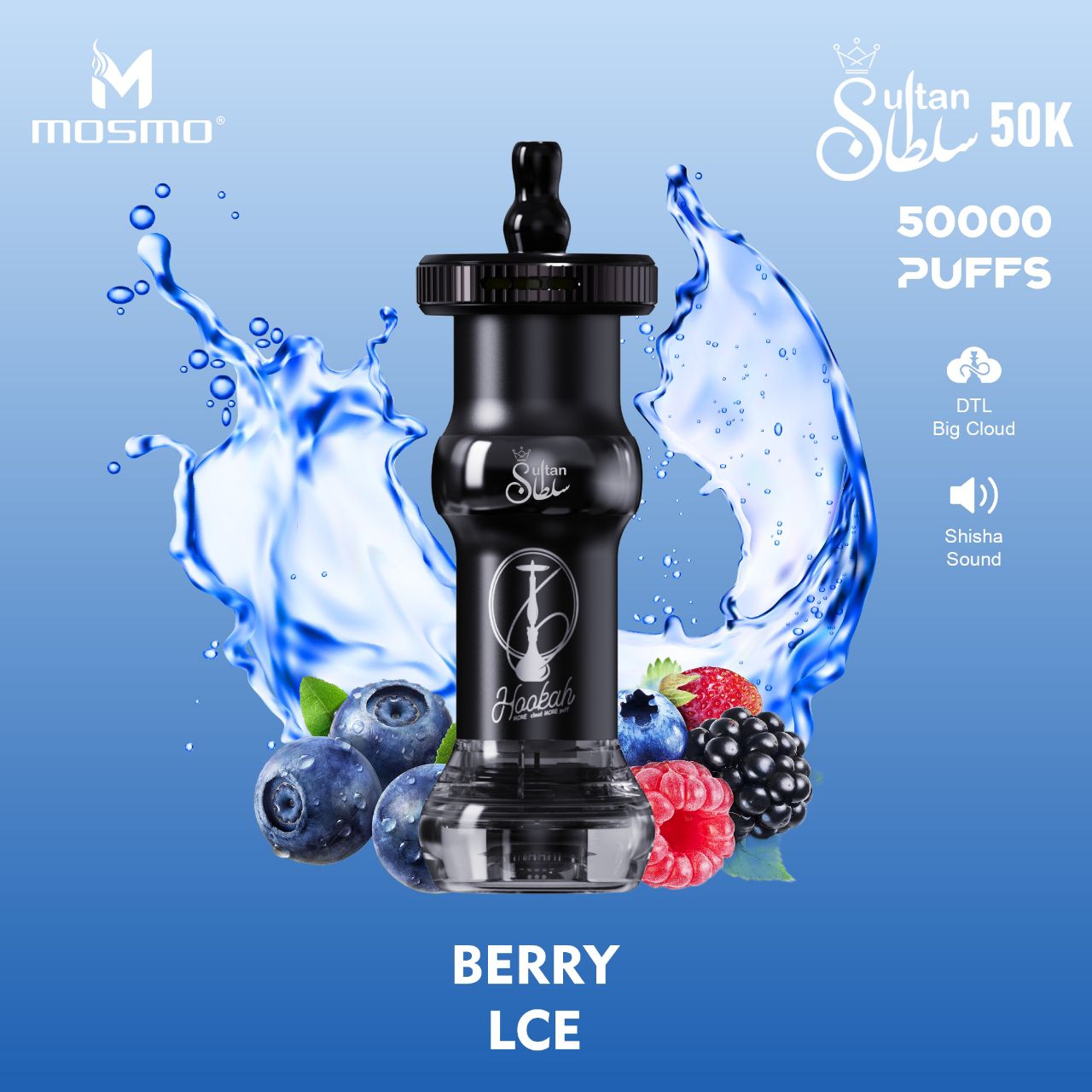 Mosmo Sultan 50k Puffs DTL E-hookah Dispoable Vape Kit In UAE