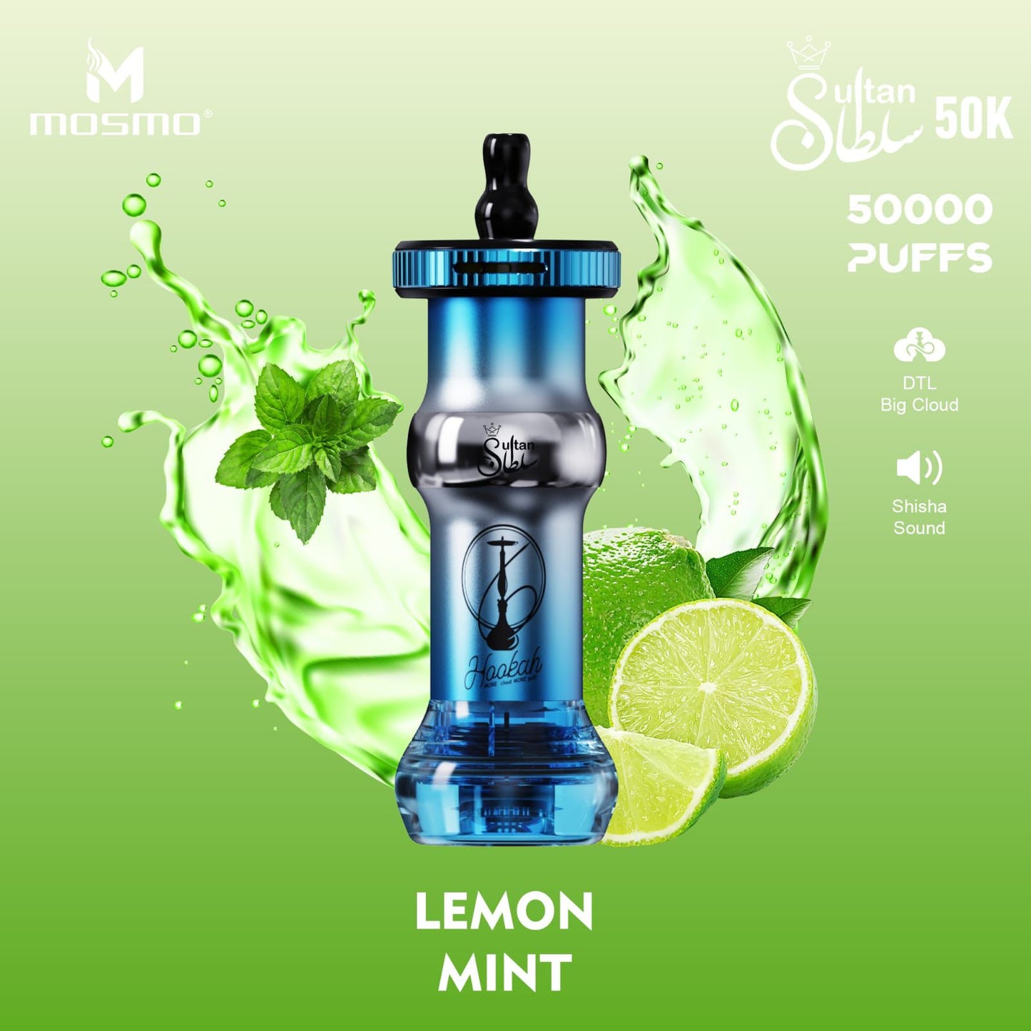 Mosmo Sultan 50k Puffs DTL E-hookah Dispoable Vape Kit In UAE