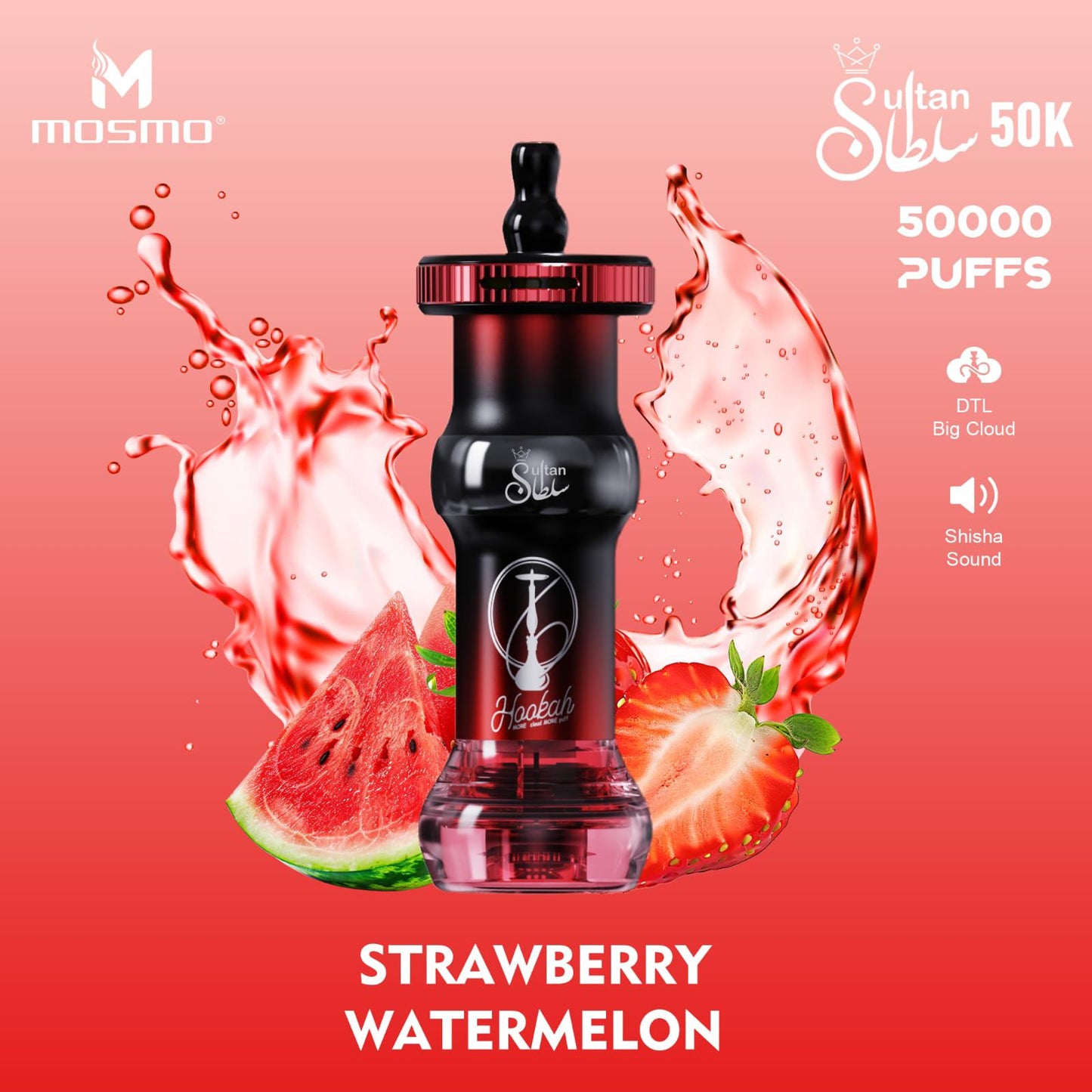 Mosmo Sultan 50k Puffs DTL E-hookah Dispoable Vape Kit In UAE