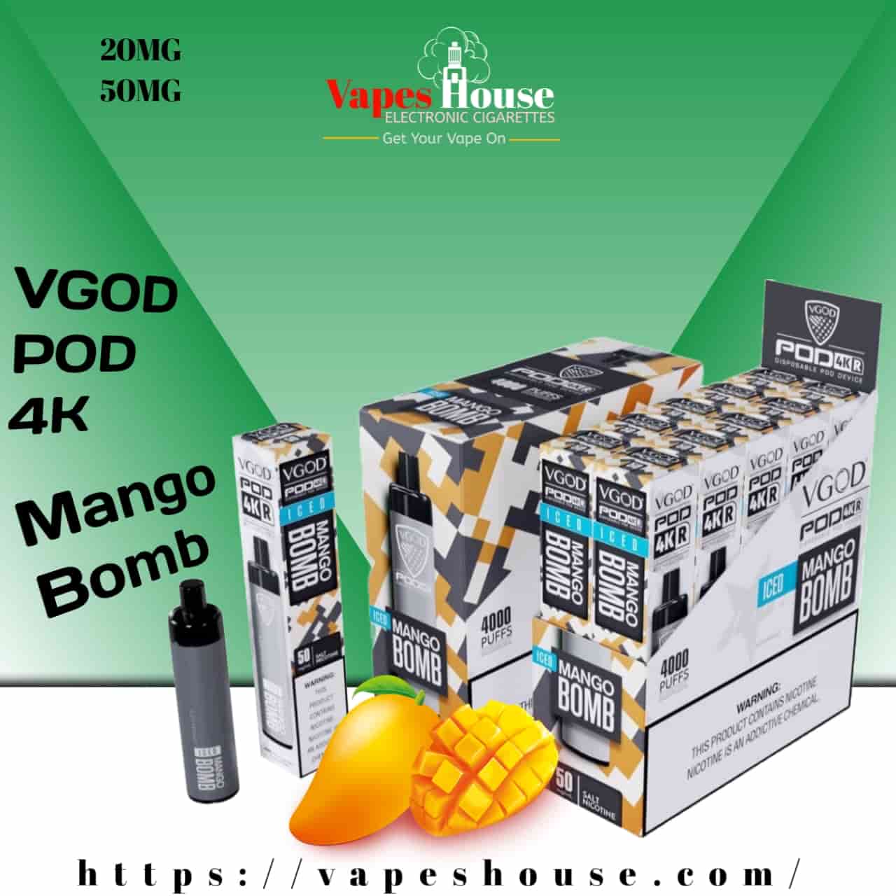 VGOD POD 4K MANGO BOMB DISPOSABLE VAPE