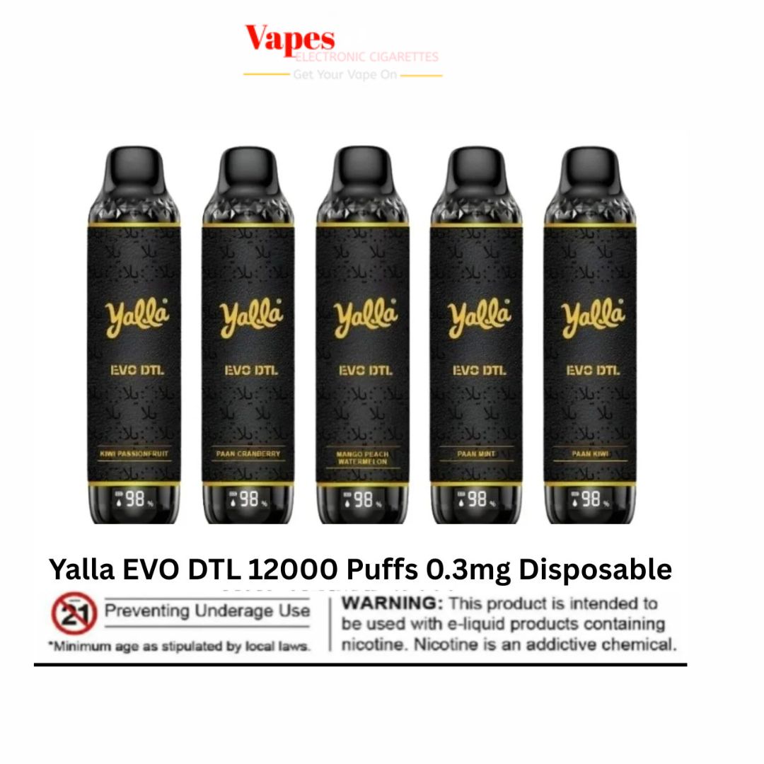 Yalla EVO DTL 12000 Puffs 0.3mg Disposable Vape In UAE