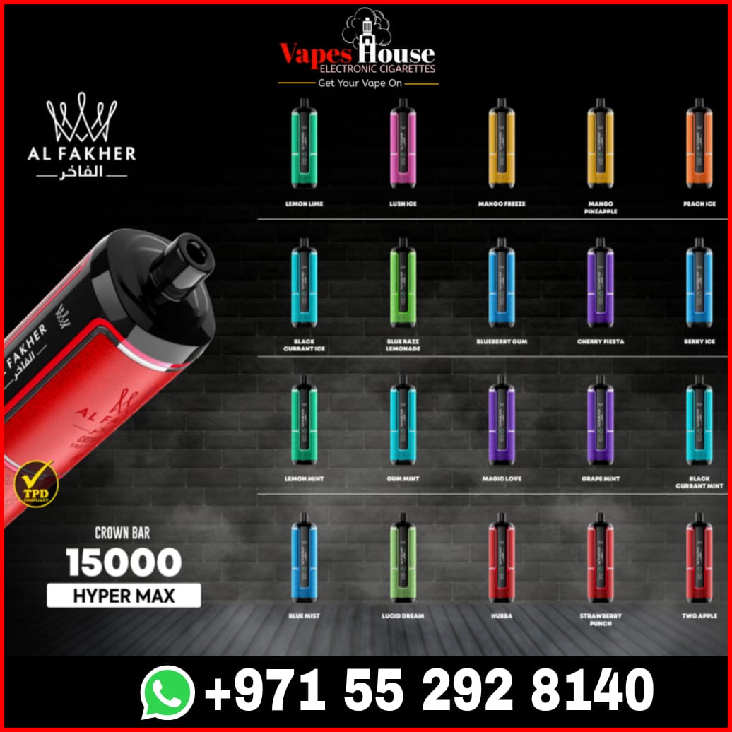 Crown Bar Al Fakher Hypermax 15000 Puffs – The Best Vape in Dubai, UAE