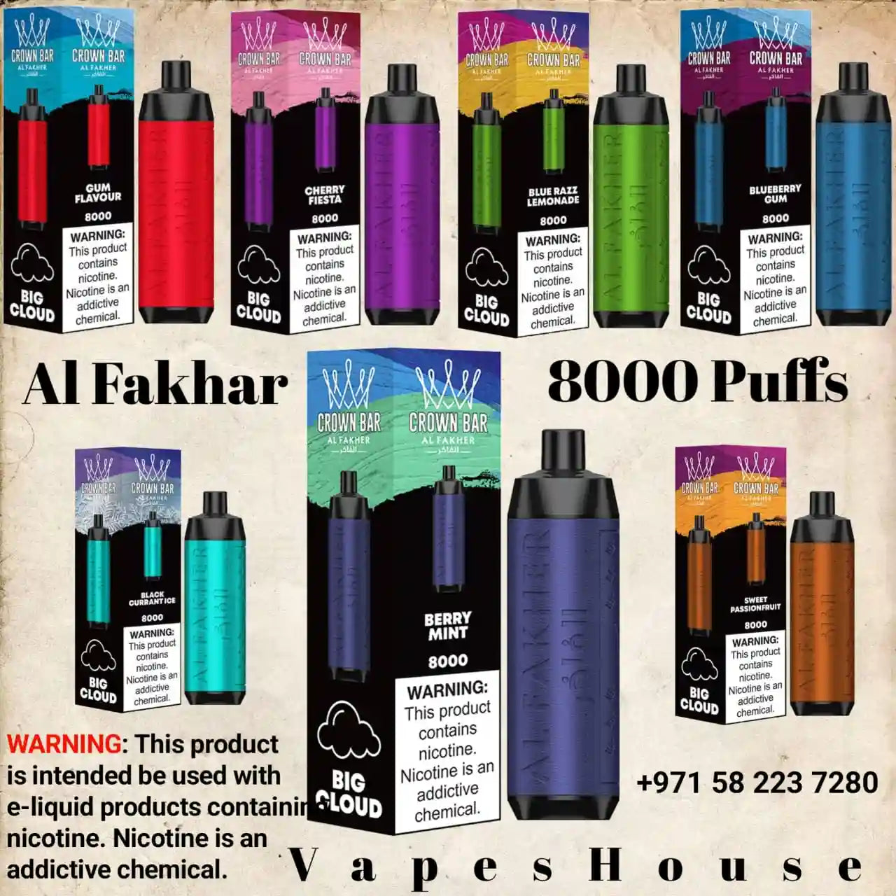 Al Fakher 8000 Puffs