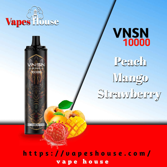 VNSN QUAKE 10000 PUFFS PEACH MANGO STRAWBERRY DISPOSABLE VAPE