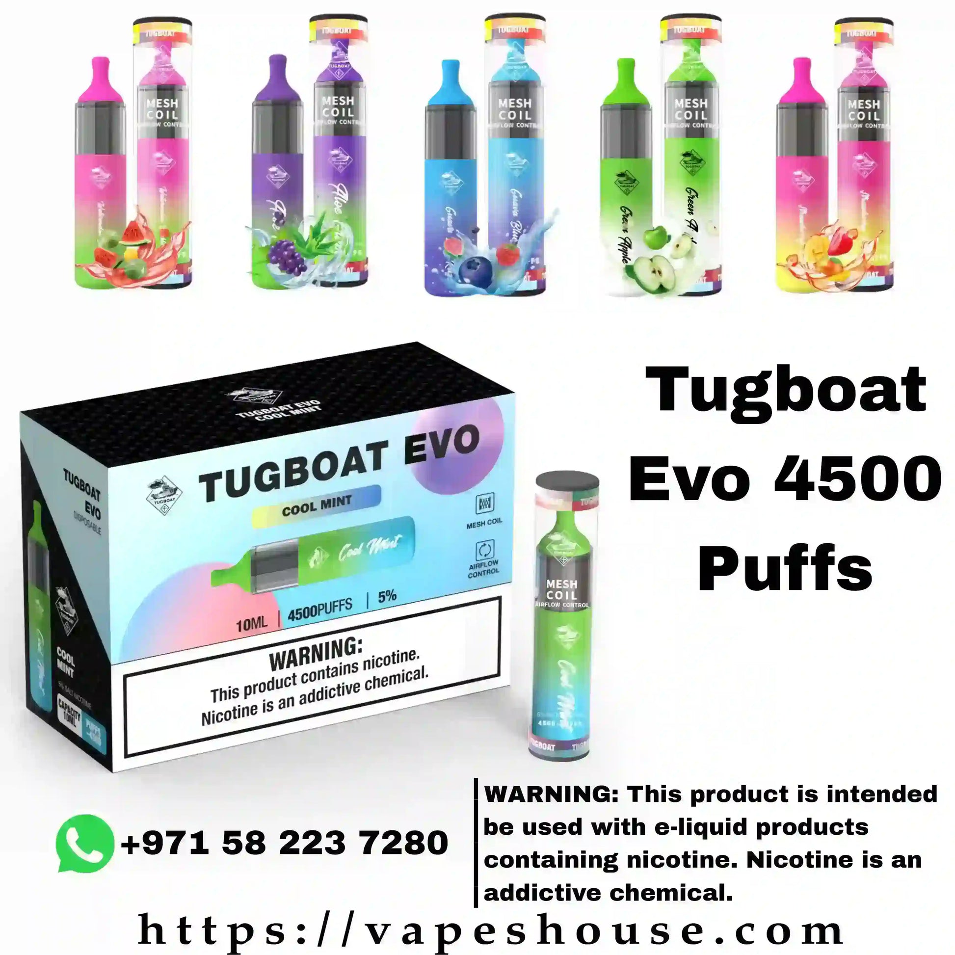 Tugboat Evo 4500 Puffs Disposable Vape in Dubai UAE Vapes House Tugboat Evo 4500 Puffs Disposable Vape in Dubai UAE Vapes House
